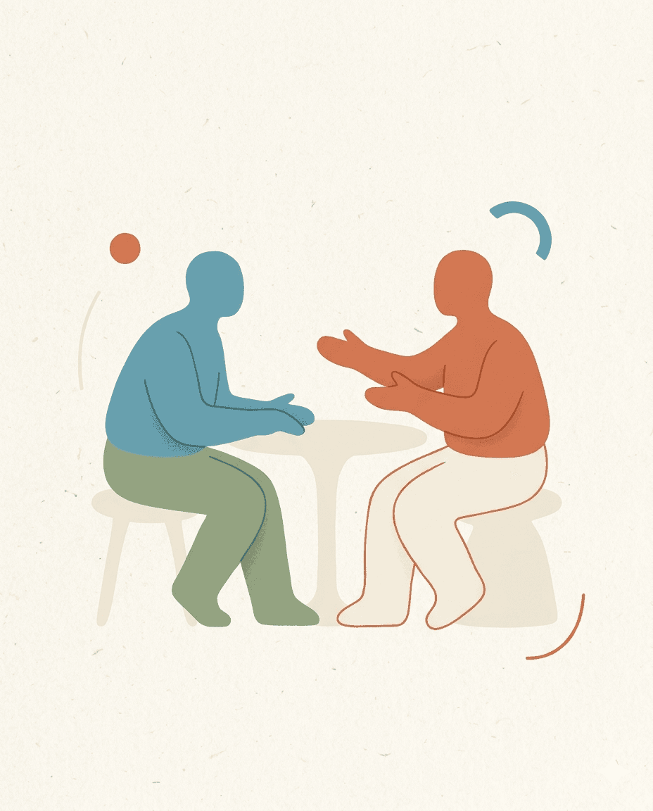Two coaches in conversation